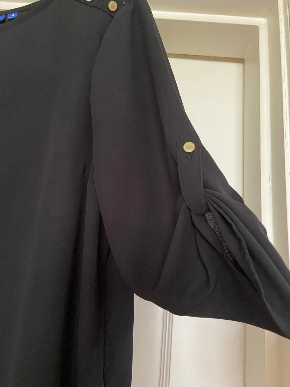 Apt. 9 Black Button-Shoulder Tunic